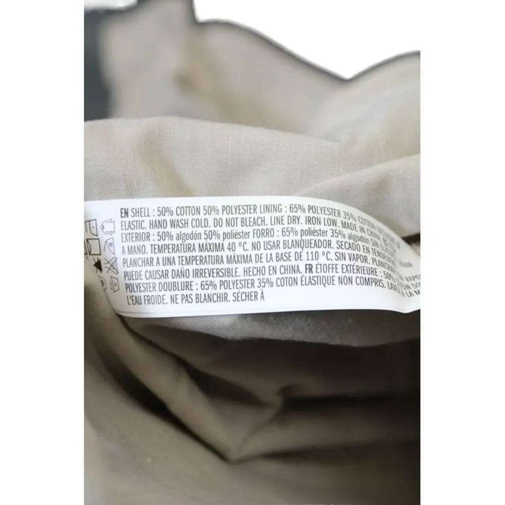 English Factory Women's Round Neck Smocked Ruffle Mini Dress Tan Size S